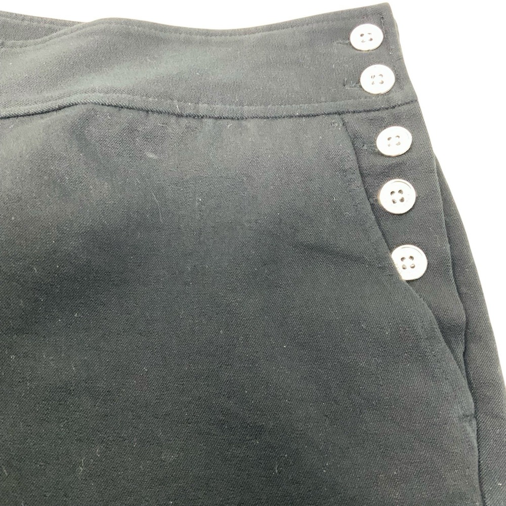 Lauren Ralph Lauren Womens Size 8P Black Pants Straight Leg Stretch Button Side - Picture 5 of 10